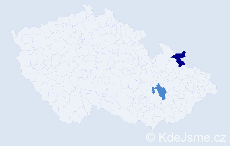 Příjmení: 'Mroščáková', počet výskytů 9 v celé ČR