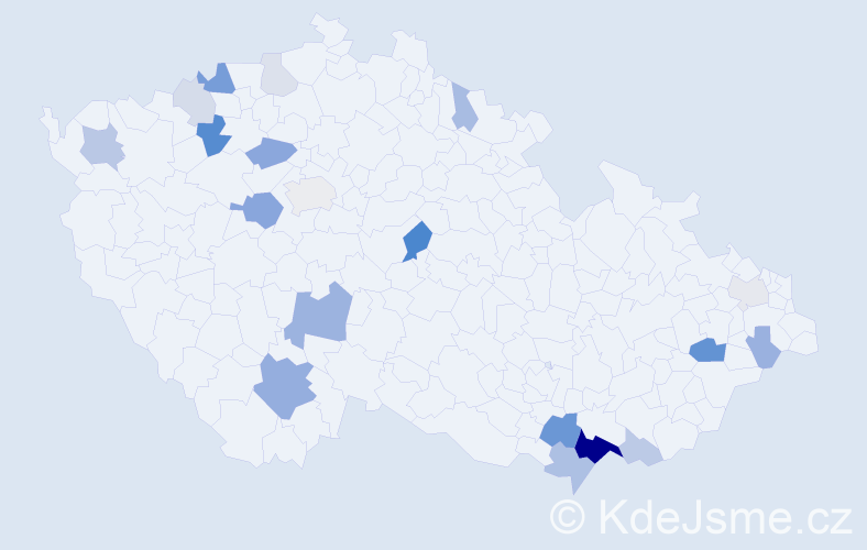 Příjmení: 'Chrenka', počet výskytů 56 v celé ČR