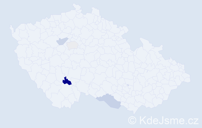 Příjmení: 'Zwieb', počet výskytů 5 v celé ČR
