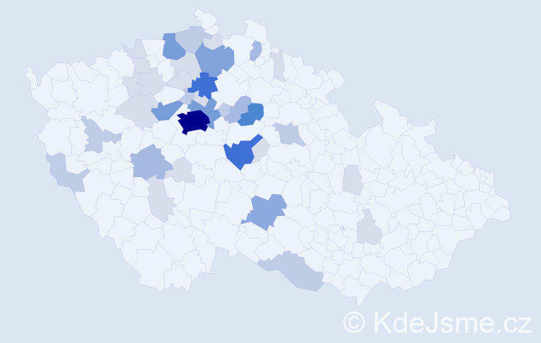 Příjmení: 'Ladrová', počet výskytů 117 v celé ČR