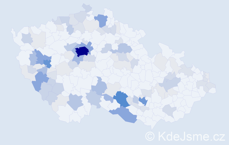 Příjmení: 'Bouzek', počet výskytů 354 v celé ČR