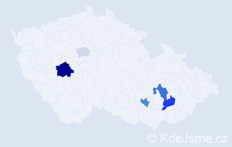 Příjmení: 'Karkanová', počet výskytů 14 v celé ČR