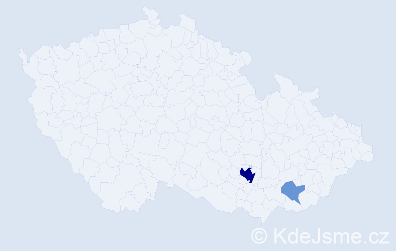 Příjmení: 'Knetig', počet výskytů 9 v celé ČR