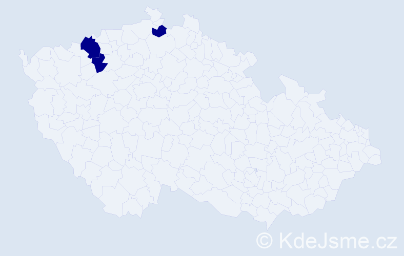 Příjmení: 'Chromčo', počet výskytů 3 v celé ČR