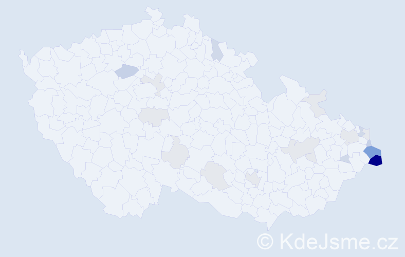 Příjmení: 'Hamroziová', počet výskytů 87 v celé ČR