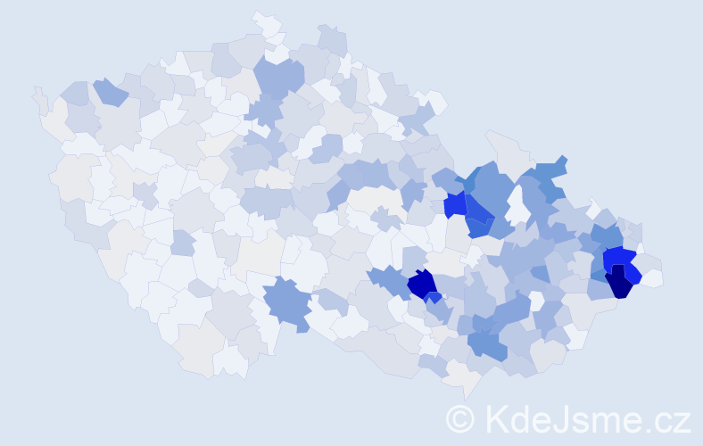 Příjmení: 'Mertová', počet výskytů 1253 v celé ČR