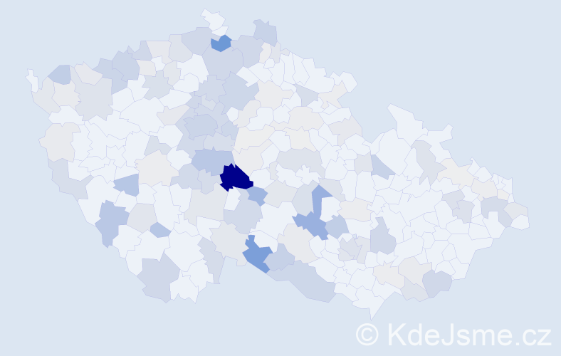 Příjmení: 'Kulíková', počet výskytů 404 v celé ČR
