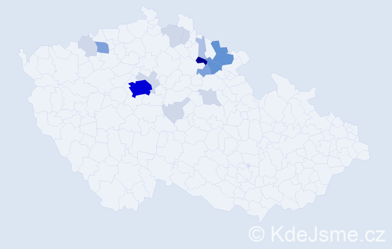 Příjmení: 'Mühl', počet výskytů 56 v celé ČR