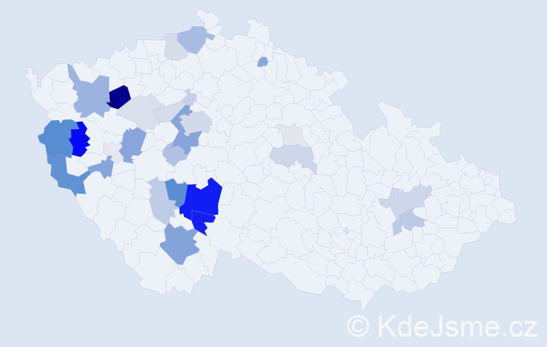 Příjmení: 'Kolihová', počet výskytů 121 v celé ČR
