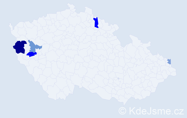Příjmení: 'Ruščak', počet výskytů 6 v celé ČR