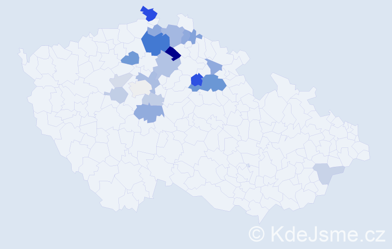 Příjmení: 'Bernart', počet výskytů 44 v celé ČR