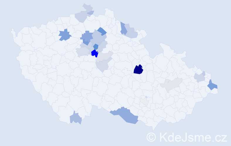 Příjmení: 'Slušná', počet výskytů 78 v celé ČR