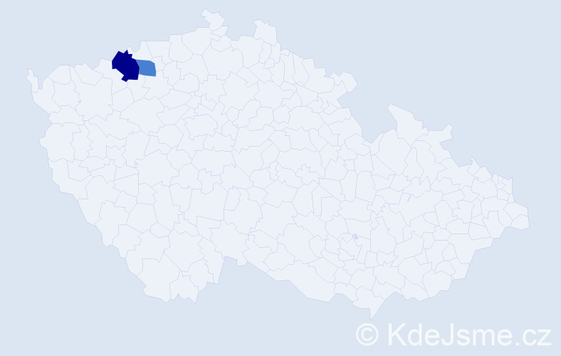 Příjmení: 'Lepey', počet výskytů 6 v celé ČR