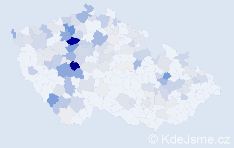 Příjmení: 'Dragounová', počet výskytů 689 v celé ČR