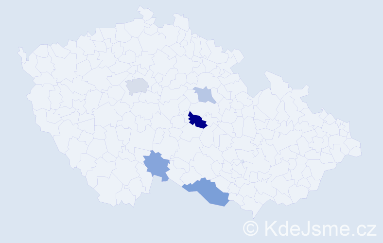 Příjmení: 'Prostá', počet výskytů 9 v celé ČR