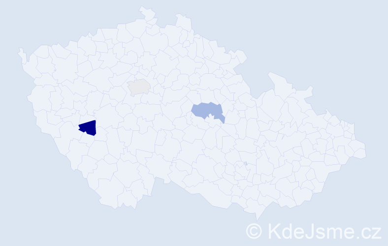 Příjmení: 'Kompus', počet výskytů 3 v celé ČR