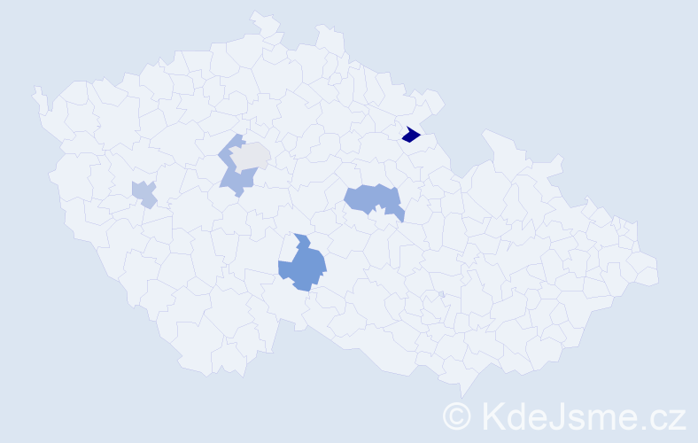 Příjmení: 'Doan Duc', počet výskytů 6 v celé ČR