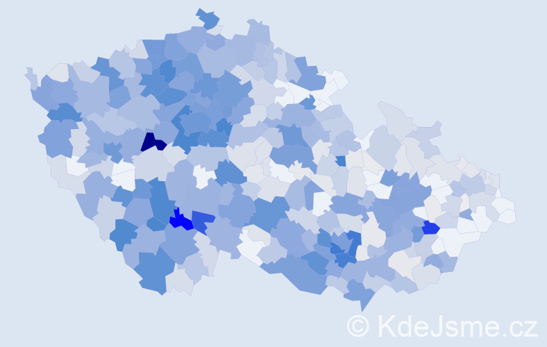 Příjmení: 'Hrdlička', počet výskytů 3284 v celé ČR