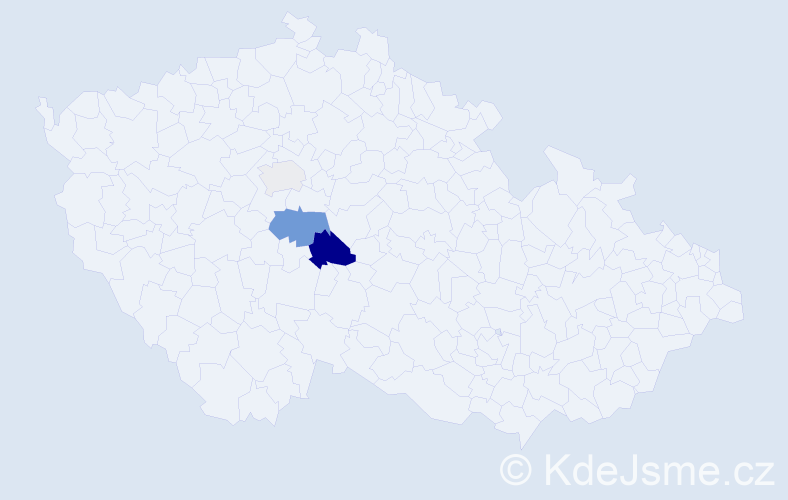 Příjmení: 'Pessr', počet výskytů 22 v celé ČR