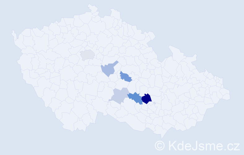 Příjmení: 'Datínská', počet výskytů 12 v celé ČR