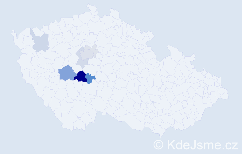 Příjmení: 'Kabylová', počet výskytů 31 v celé ČR