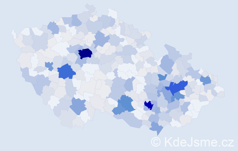 Příjmení: 'Kuba', počet výskytů 1617 v celé ČR