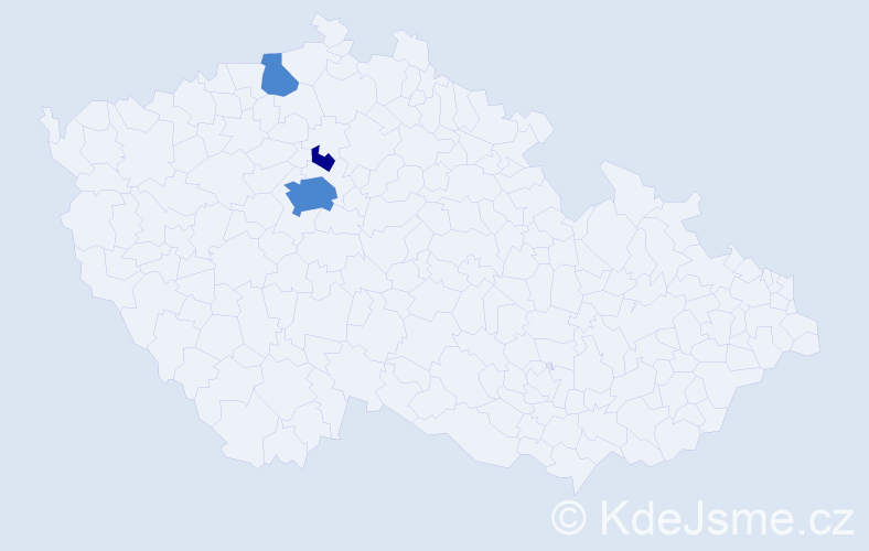Příjmení: 'Petic', počet výskytů 9 v celé ČR