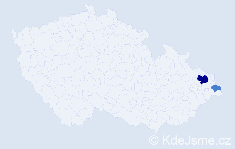 Příjmení: 'Godfrydová', počet výskytů 8 v celé ČR