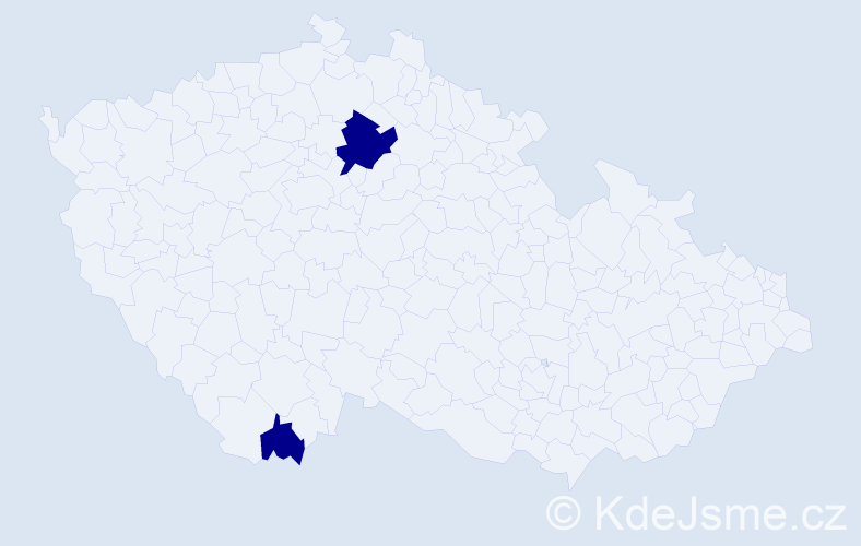 Příjmení: 'Korytska', počet výskytů 2 v celé ČR