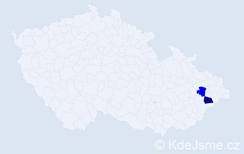 Příjmení: 'Pytr', počet výskytů 3 v celé ČR
