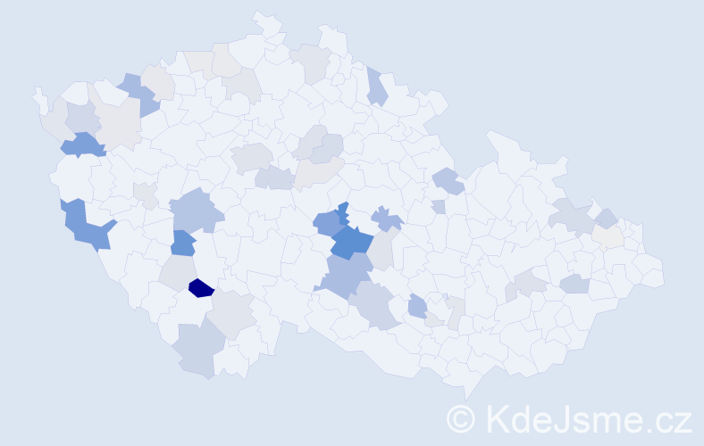 Příjmení: 'Kreuz', počet výskytů 116 v celé ČR