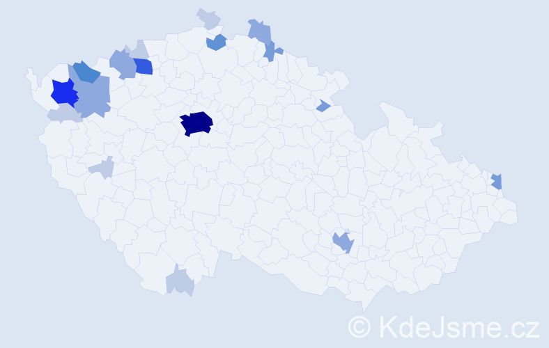 Příjmení: 'Lau', počet výskytů 54 v celé ČR