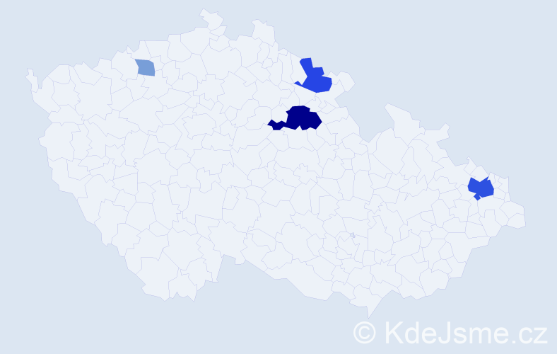 Příjmení: 'Gubanec', počet výskytů 14 v celé ČR