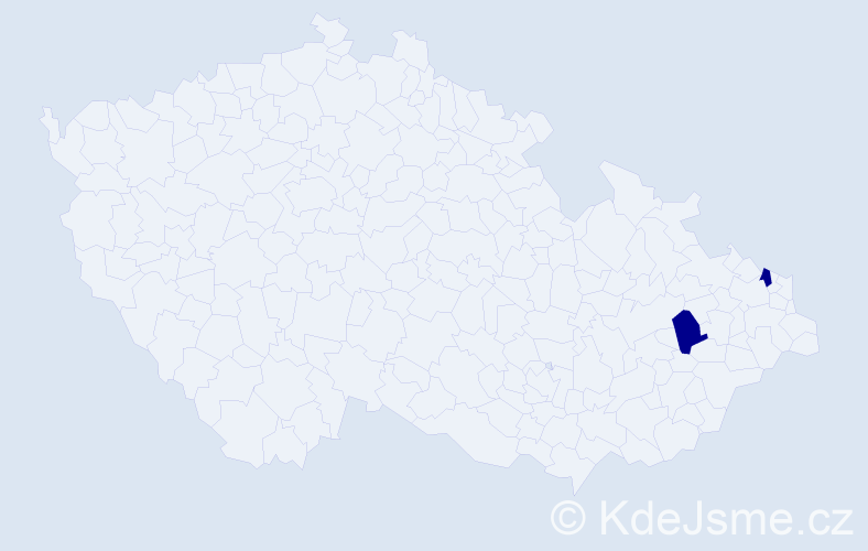 Příjmení: 'Dworniková', počet výskytů 2 v celé ČR