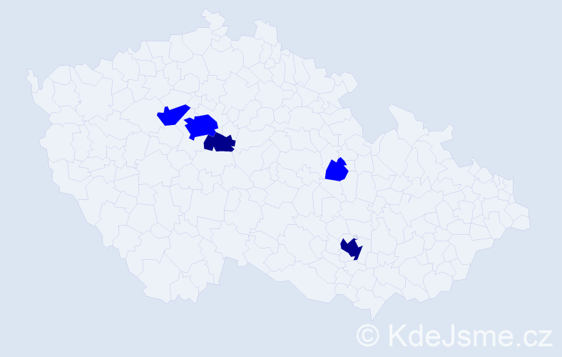 Příjmení: 'Nikolaychuk', počet výskytů 7 v celé ČR