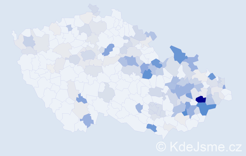 Příjmení: 'Janišová', počet výskytů 421 v celé ČR