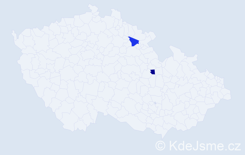 Příjmení: 'Wávrová', počet výskytů 6 v celé ČR