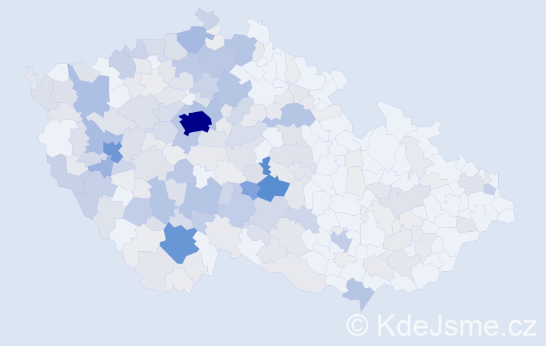 Příjmení: 'Balounová', počet výskytů 893 v celé ČR