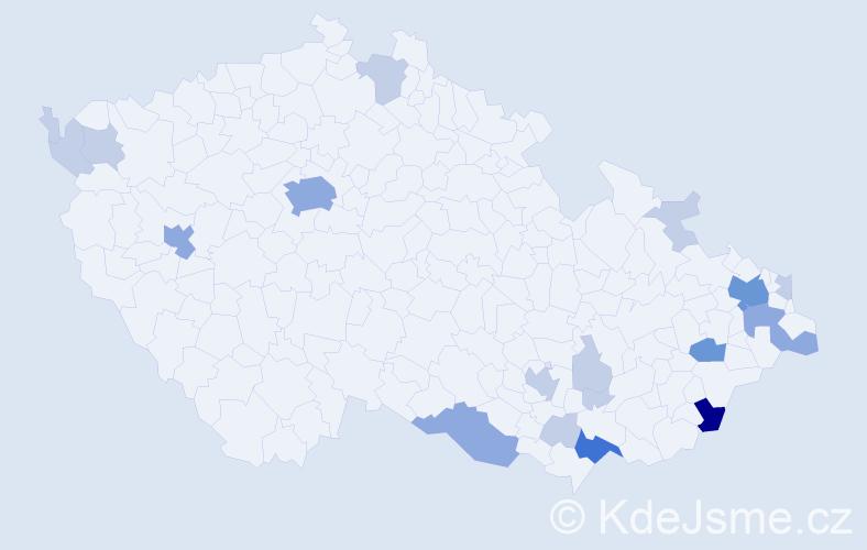 Příjmení: 'Fuček', počet výskytů 45 v celé ČR