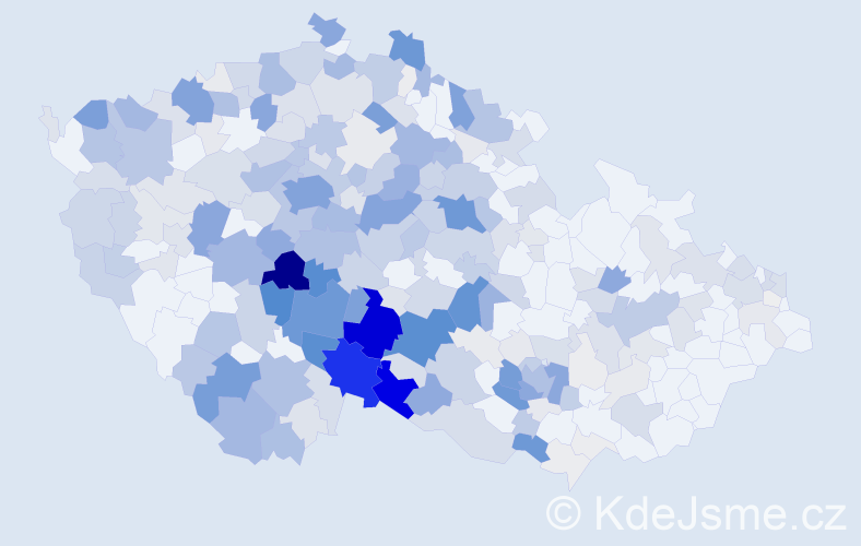 Příjmení: 'Hron', počet výskytů 1419 v celé ČR