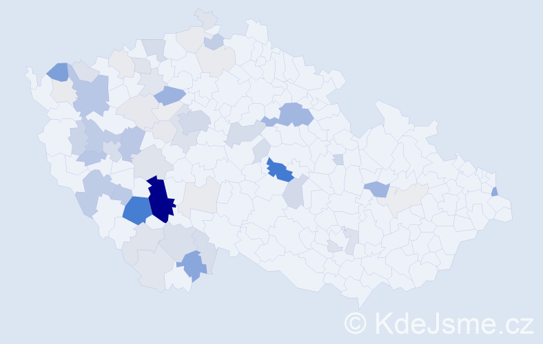 Příjmení: 'Zborník', počet výskytů 198 v celé ČR