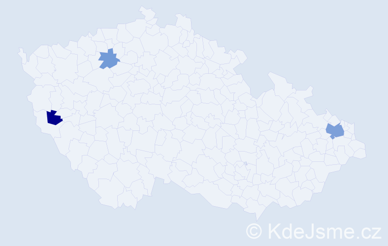 Příjmení: 'Ustupská', počet výskytů 6 v celé ČR