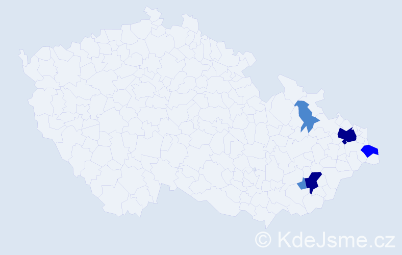 Příjmení: 'Stiksová', počet výskytů 10 v celé ČR