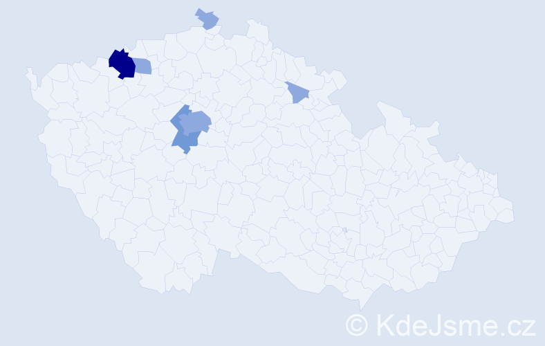 Příjmení: 'Črep', počet výskytů 12 v celé ČR