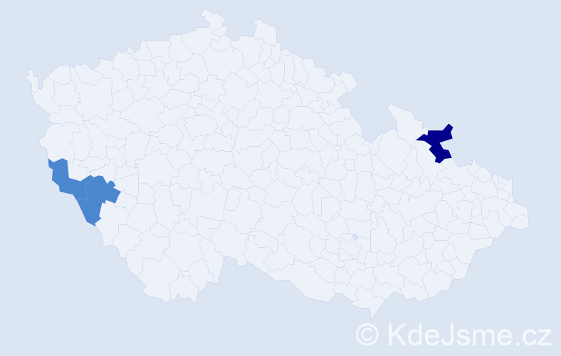 Příjmení: 'Šprinz', počet výskytů 5 v celé ČR