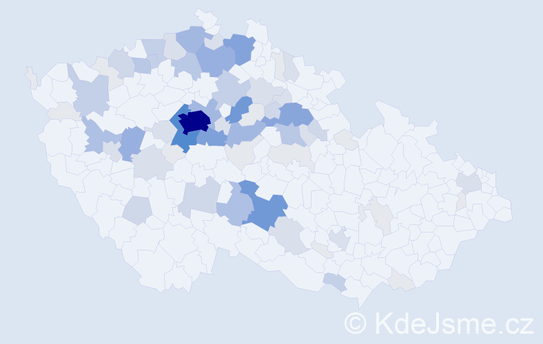 Příjmení: 'Hodač', počet výskytů 282 v celé ČR