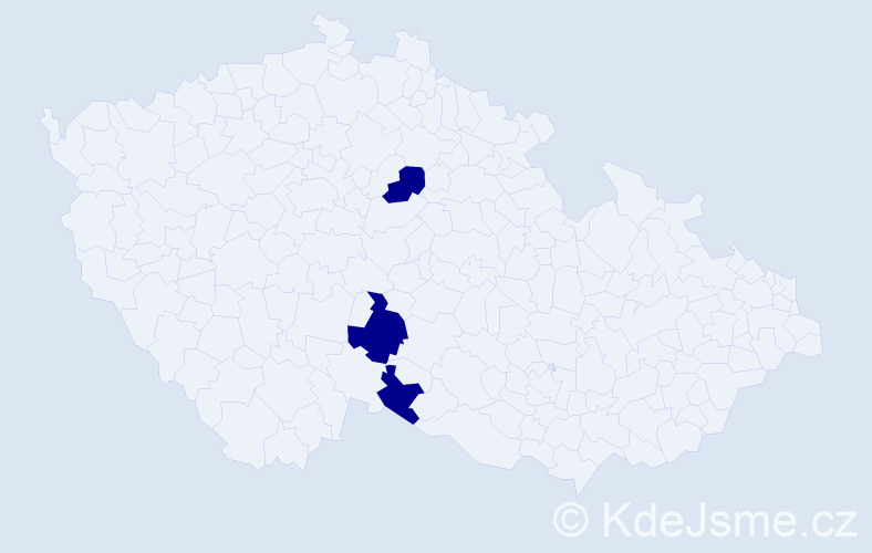 Příjmení: 'Lokesová', počet výskytů 3 v celé ČR