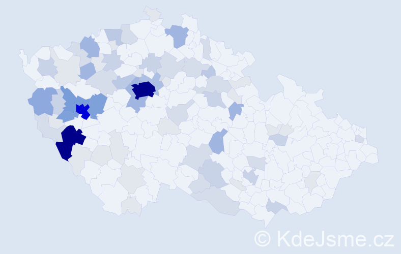 Příjmení: 'Kanta', počet výskytů 271 v celé ČR