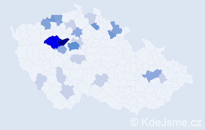 Příjmení: 'Porcalová', počet výskytů 65 v celé ČR