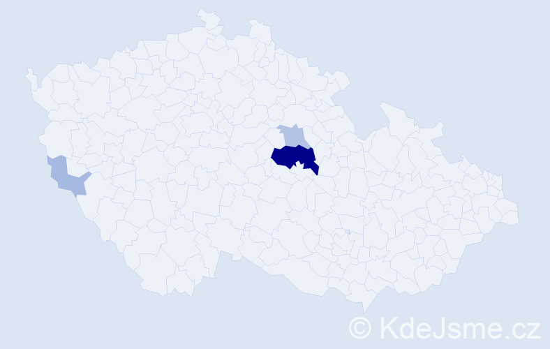 Příjmení: 'Cipryánová', počet výskytů 15 v celé ČR